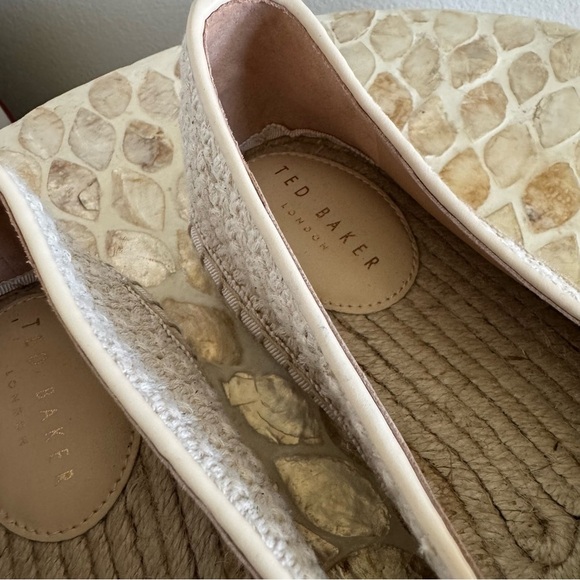 New Ted Baker Cream Piper Woven Espadrille Flats size US7 - Picture 6 of 10